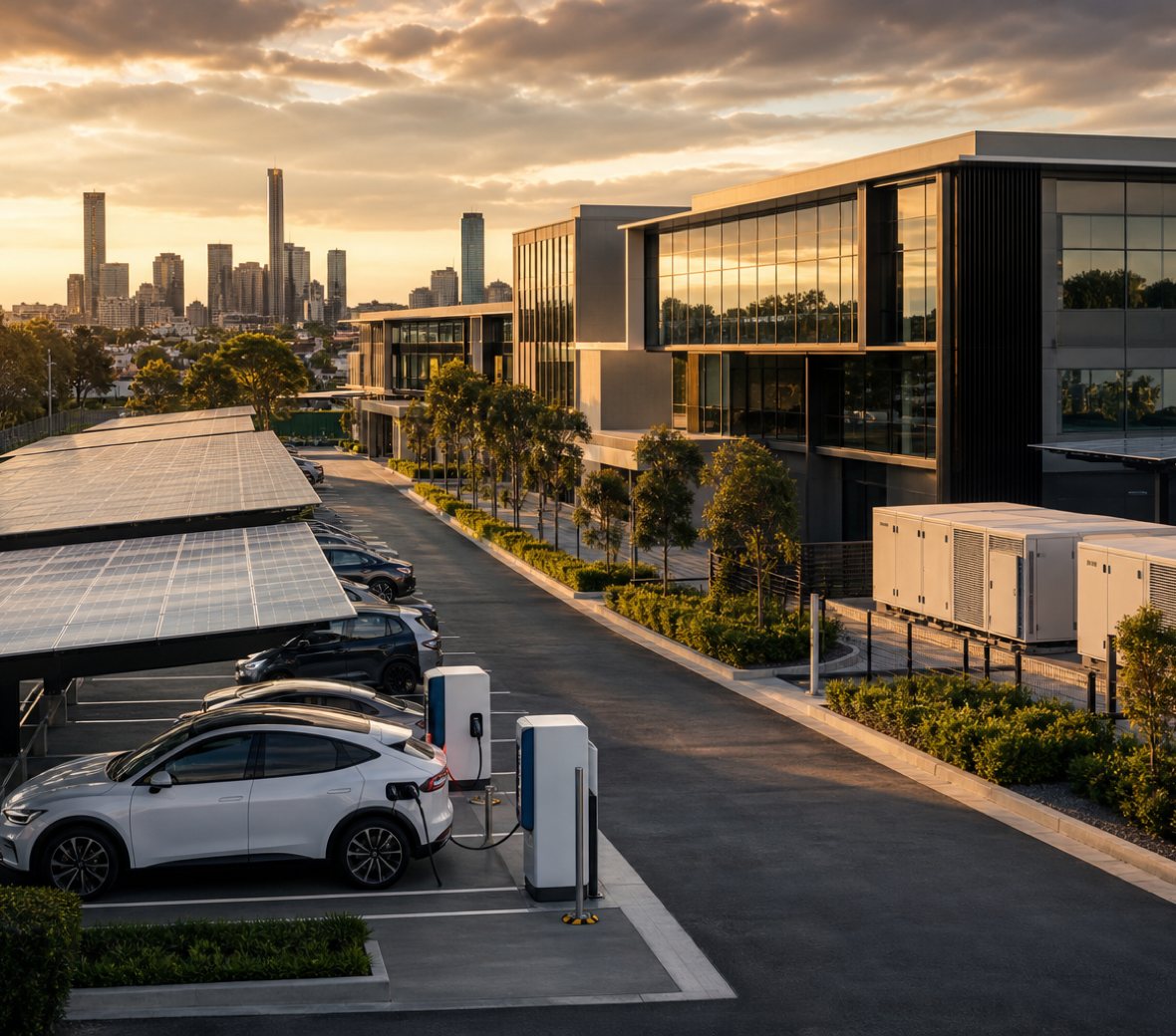 Solar infrastructure and modern commercial development
